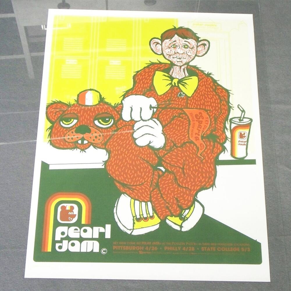 Pearl Jam 2003 Tour Poster Philadelphia, PA 4/28 The Spectrum Riot Act Ames Bros